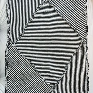 Pottery Barn Kids Quilt - Striped Black and White 36”x50”